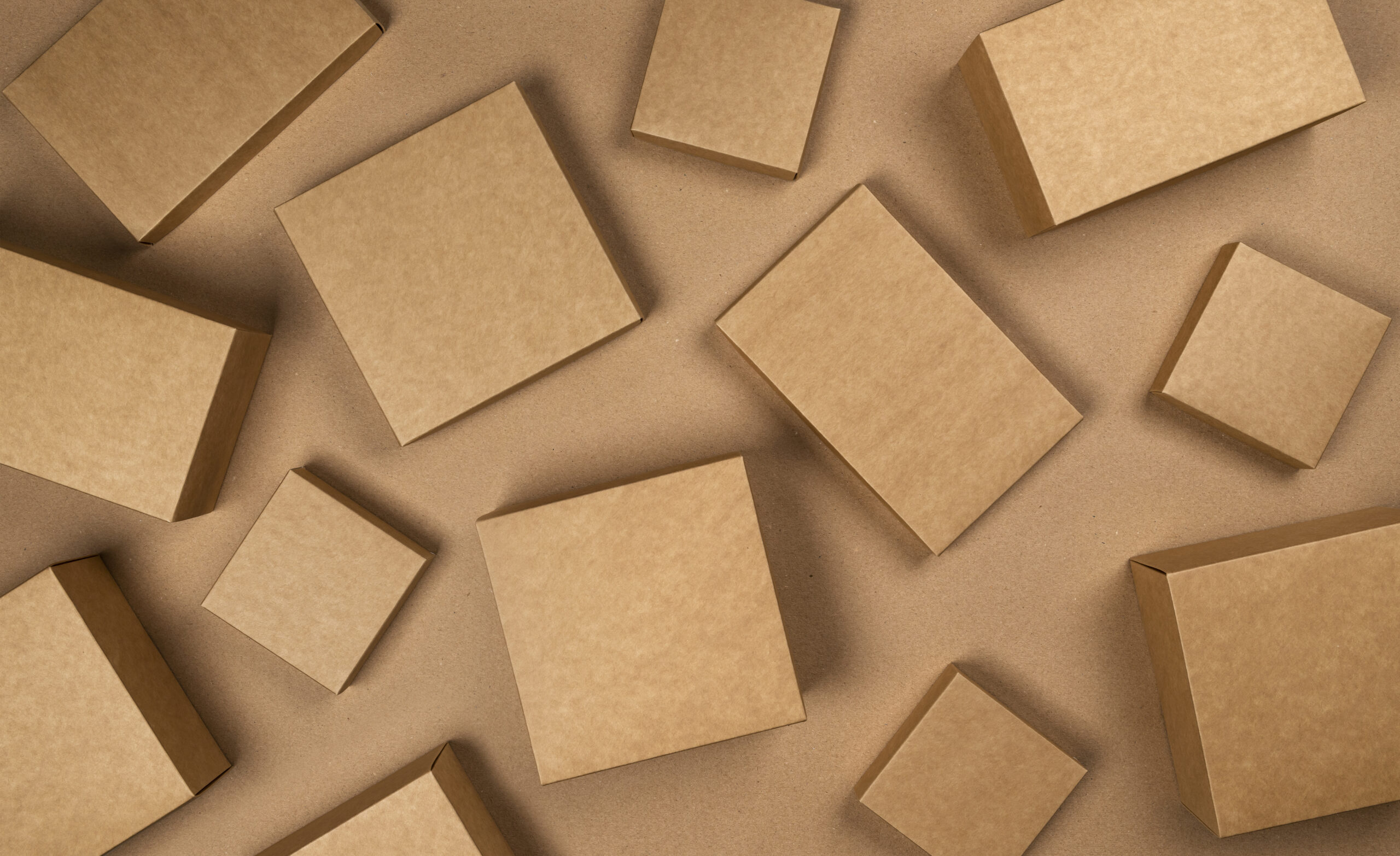 Cardboard boxes array